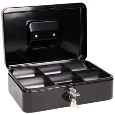 Spirit: dimensiune mică casetă de bani blocabilă culoarea neagră - CB320 imaginea 2