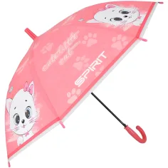 Spirit: Umbrelă automată roz cu pisicuță drăguță 19" 66cm