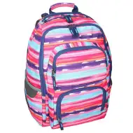 Spirit: E-Bag ghiozdan rotunjit cu dungi colorate, rucsac 46x34x22cm