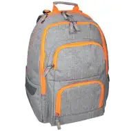 Spirit: E-Bag ghiozdan rotunjit gri si portocaliu, rucsac 46x34x22cm