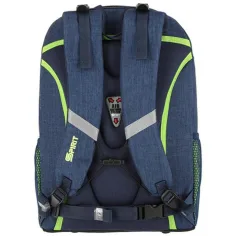 Spirit: Freedom ghiozdan rotunjit albastru si neon, rucsac 46x33x22cm ​ imaginea 2