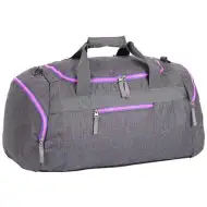 Spirit: Geantă de sport gri cu fermoar neon 55x31x41cm