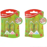 Spirit: Kiki triunghi formă radieră mai multe culori set 2 bucăți