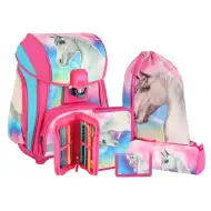 Spirit: Magical Horse 5 bucăți set rucsac pentru școală cu accesorii și lumini LED