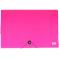 Spirit: mapă pentru documente A4 cu 12 compartimente neon roz