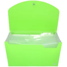 Spirit: mapă pentru documente A4 cu 12 compartimente neon verde imaginea 2