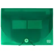 Spirit: mapă pentru documente A4 cu 12 compartimente verde transparent