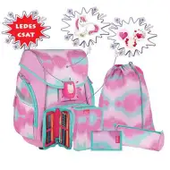 Spirit: Model 3D Unicorn set ghiozdan ergonomic din 5 piese cu iluminare LED 34x22x41cm