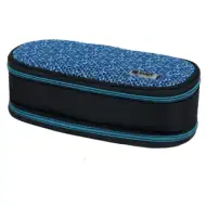 Spirit: My Bag albastru și negru penar oval două compartimente