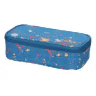 Spirit: My Bag penar oval cu buline vopsea model blue jeans 23x10cm