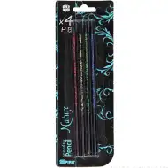 Spirit: Nature HB creion grafit nonfigurativ frunză model set 4 bucăți