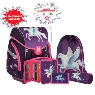 Spirit: Pegasus mov 5 bucăți set rucsac cu accesorii și lumini LED
