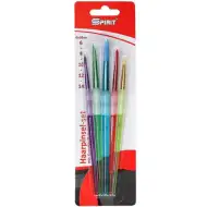 Spirit: Pensulă set păr ponei cu mâner plastic colorat 5 bucăți