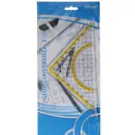 Spirit: Riglă transparentă formă triunghi cu raportor 22cm