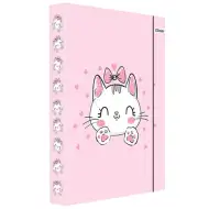 Spirit: roz cat design mapă pentru caiete cu elastic mărime A4