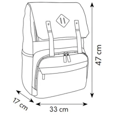 Spirit: Rucsac de culoare purpurie cu bretele albe 47x33x17cm imaginea 3