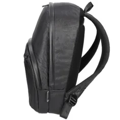 Spirit: Rucsac negru din piele artificială cu trei compartimente 41x33x7,5cm imaginea 3