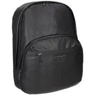 Spirit: Rucsac negru din piele artificială cu trei compartimente 41x33x7,5cm