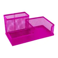 Spirit: suport de masă pentru accesorii culoarea roz cu plasă 205x103x98mm