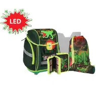 Spirit: T-Rex, 3D model LED rucsac, ghiozdan set 5 bucăți