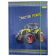 Spirit: Tractor design mapă cu elastic culoarea albastră A4