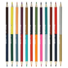 Spirit: Triunghi creioane colorate două vârfuri 12 bucăți set imaginea 2