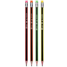 Spirit: Triunghi HB neon craion grafit cu radieră mai multe culori 1bc imaginea 2