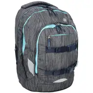 Spirit: Urban gri-turquoise ergonomic rucsac, ghiozdan