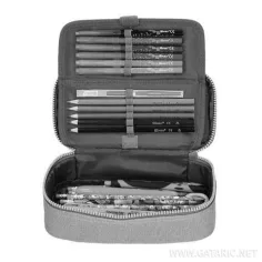 Spirit:My Bag penar oval abastru-roz 23x10cm imaginea 4