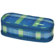 Spirit:Penar oval albastru-verde cu carouri 23x10cm