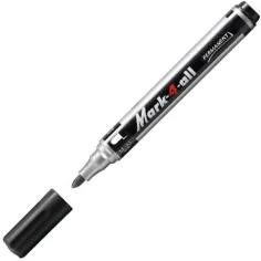 Stabilo: Mark-4-All vârf rotund marker cu alcool culoarea neagră imaginea 2