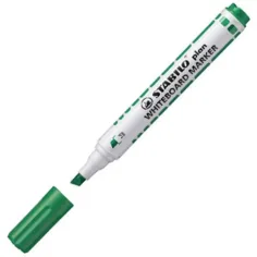 Stabilo: Plan WhiteBoard marker vârf tăiat culoarea verde imaginea 2