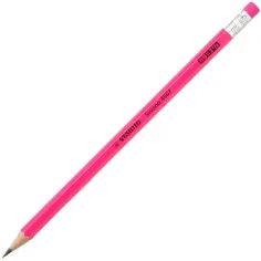 Stabilo: Swano neon roz roz radier grafit creion HB imaginea 1