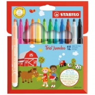 Stabilo: Trio Jumbo 12 bucăți set colorat