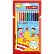 Stabilo: Trio Thick gros creion colorat triunghi set 12 bucăți