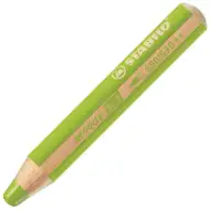 Stabilo: Woody extra-thick verde deschis 3in1 creion colorat