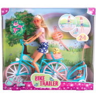 Steffi Love: Păpușa Steffi biciclistă cu remorcă pentru copii - Simba Toys