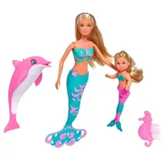 Steffi Love: Păpușa sirenă Evie și delfin - Simba Toys imaginea 2