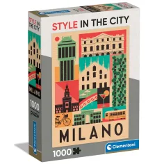 Stil în orașul Milano puzzle de 1000 de piese - Clementoni