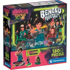 Stranger Things Luptă împotriva monștrilor puzzle de 180 de piese cu autocolant – Clementoni