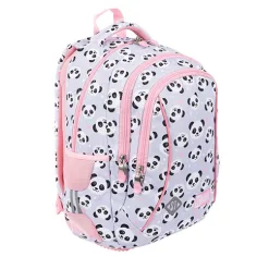 St.Right Grey Panda imprimeu panda roz-gri trei compartimente rucsac, ghiozdan 39x27x17cm imaginea 2