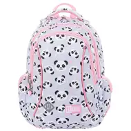 St.Right Grey Panda imprimeu panda roz-gri trei compartimente rucsac, ghiozdan 39x27x17cm