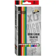 St.Right triunghi creioane colorate 12 bucăți set