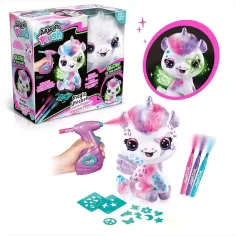 Style4Ever Set de pluș colorabil unicorn care luminează în întuneric imaginea 2