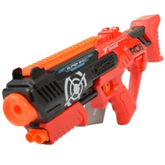 Super Shoot: Pistol manual cu burete cu cartușe și ținte flacon 46 cm imaginea 2
