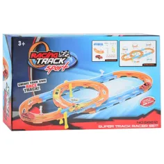 Super Track 24 bucăți Set pistă de curse cu mașină 1/64 imaginea 2