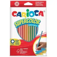 SuperColor triunghiular 36 bucăți set creioane colorate - Carioca