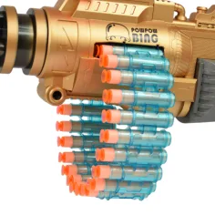SuperShoot: Mitralieră electronică gigant cu gloanțe de burete cu cartușe și baterie de 70 cm imaginea 8