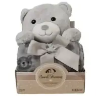 SweetDreams: Pătură și ursuleț de pluș în culoarea bej