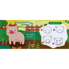 Tablă magnetică - Desenează animale amuzante de fermă imaginea 3